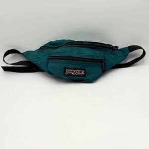 JanSport Vintage Fanny Pack Hip Pack Deep Teal Zippered